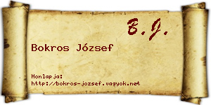 Bokros József névjegykártya